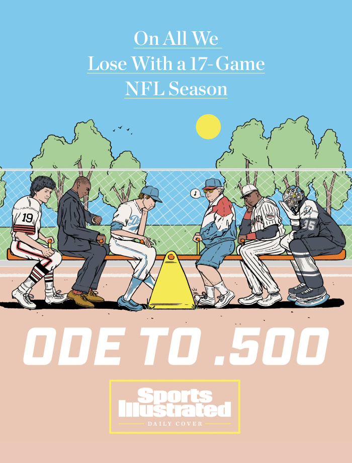 Athletes and coaches sitting on a level teeter totter